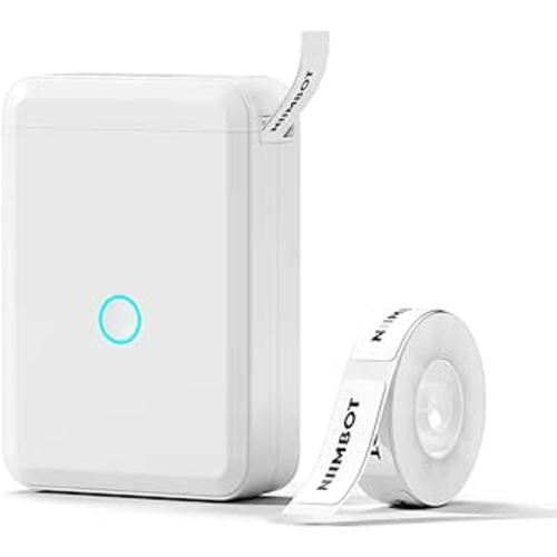 Amazon.com : NIIMBOT D110 Label Maker Machine with Tape Portable Bluetooth Label Printer Rechargeable Small Handheld Sticker Mini Smart Labeler for Phone Inkless Easy to Use : Office Products