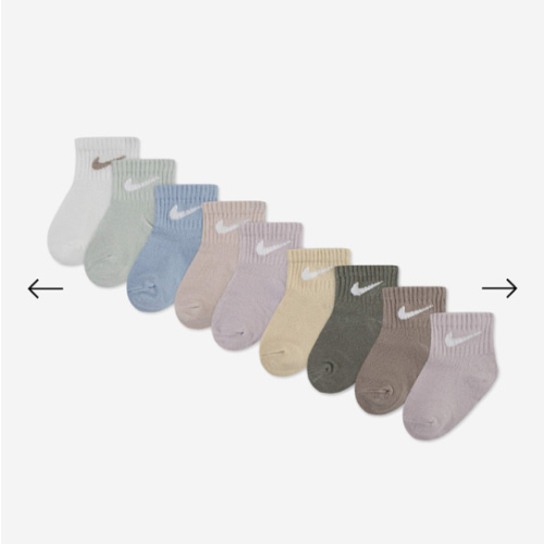 Nike Baby 9 Piece Sock Gift Set in Multicolour | Childsplay Clothing