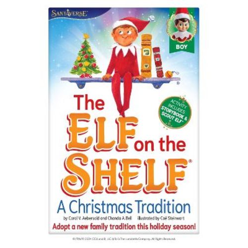 Elf on the Shelf Box Set Boy Scout Elf with Blue Eyes with Storybook