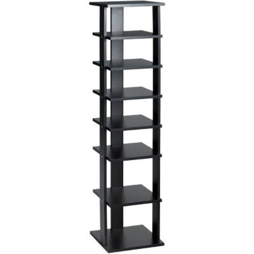 Costway Wooden Shoes Storage Stand 7 Tiers Shoe Rack Organizer Multi-shoe Rack Shoe box Black