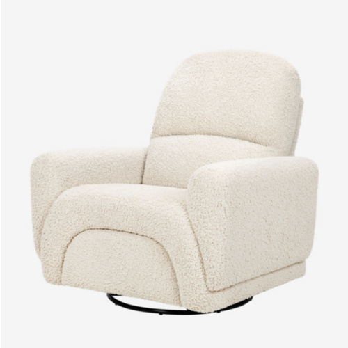 babyletto Rainbow Recliner and Swivel Glider - almond Teddy Loop
