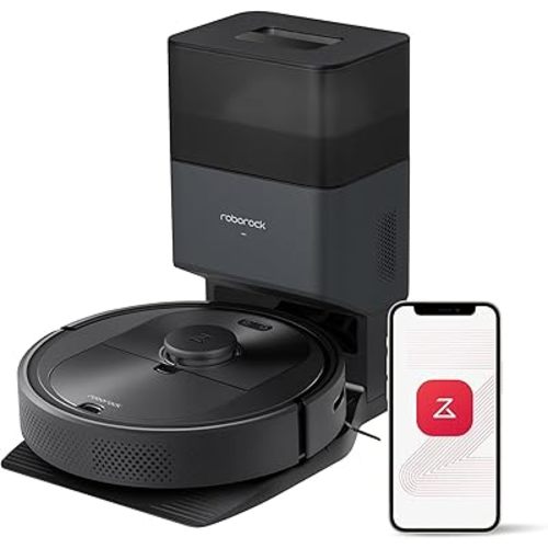 roborock Q5+ Robot Vacuum with Self-Empty Dock, Hands-Free Cleaning for up to 7 Weeks, 2700Pa Max Suction, 180mins Max Run-Time, Compatible with Alexa(Renewed)