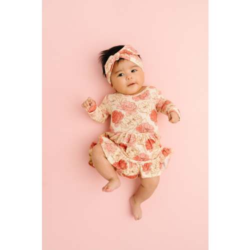 Peony Long Sleeve Bodysuit Bamboo Dress