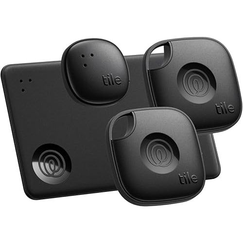 Tile by Life360 Essentials - Bluetooth Trackers & Item Locators for Keys, Wallets, Remotes & More; Easily Find All Your Things. Both iOS and Android Compatible. 4-Pack (Mates/Slim/Sticker)