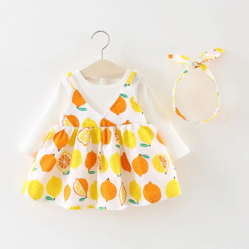 Baby Lemon Dress with Headband