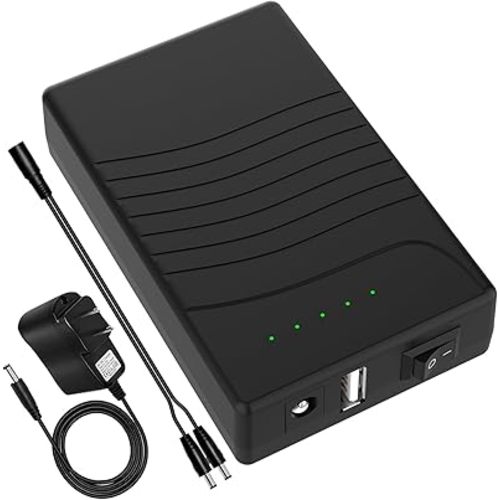 Talentcell 12V 3000mAh Portable Power Bank, DC 12V/5V USB Dual Output for LED Strip, CCTV Camera, Mobile Phones, Heated Jackets and More, Black