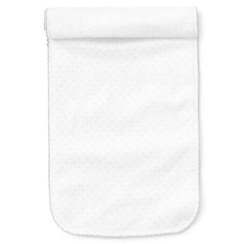 White/Silver New Kissy Dots Print Burp