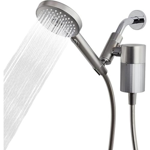 Sproos - Handheld Showerhead, High Performance Filtration System for Healthier Hair and Skin, Extra Long 70 Inch Hose, 3 Customized Spray Functions, 6 Colors (Moonlight, Shower Filter Set)