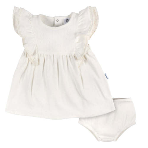 2-Piece Baby Girls Ivory Dress & Diaper Cover Set – Gerber Childrenswear