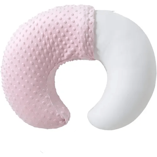 Baby Nursing Pillow and Body Positioner with Premium Slipcover for Breastfeeding for Baby Boys and Girls, Feeding Pillow with Breathable Comfortable Pillowcase (Blushing Bride)
