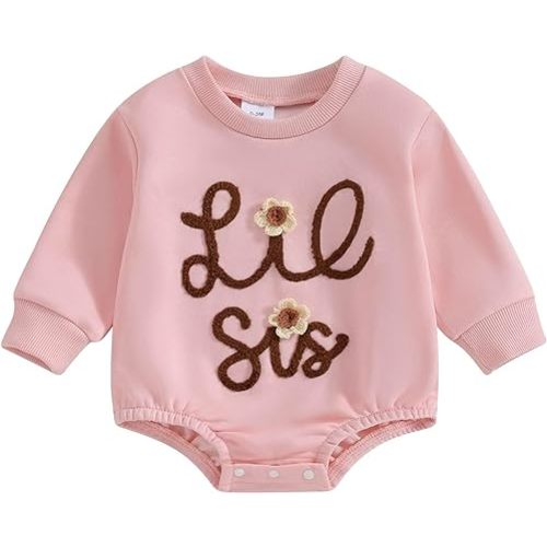Toddler Baby Sister Romper Big Sister Little Sister Matching Clothes Fall Outfit Infant Newborn Sweatshirt Outfit