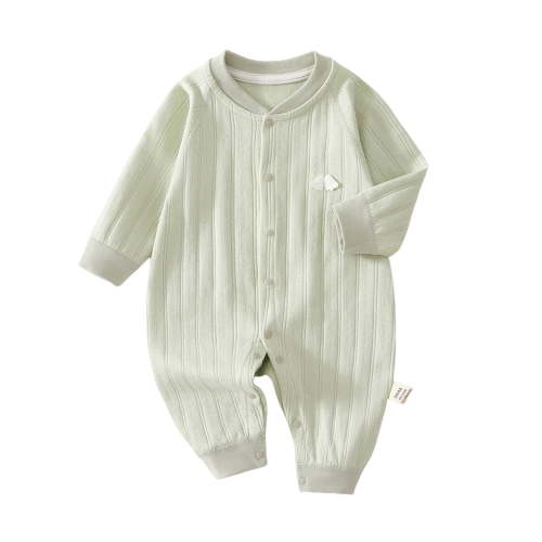 Bxsruta Baby Clothes for Girls, Button-Shoulder Jersey Knit Romper, Stretchy Playsuit with Fold-Over Mitten Cuffs Design
