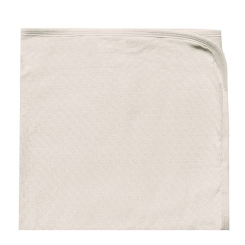 Pointelle Baby Blanket, Pebble