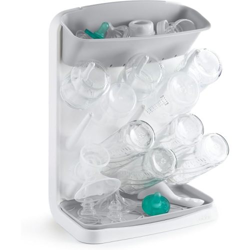 Ubbi Vertical Baby Bottle Drying Rack, Space Saving Countertop Bottle Dryer