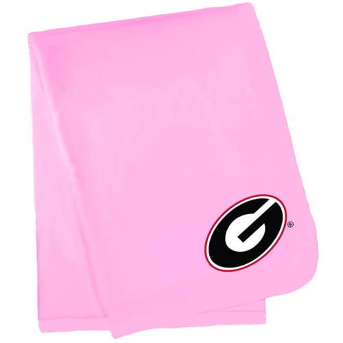Future Tailgater Collegiate Licensed Baby Receiving Blanket (Pink, Georgia Bulldogs)