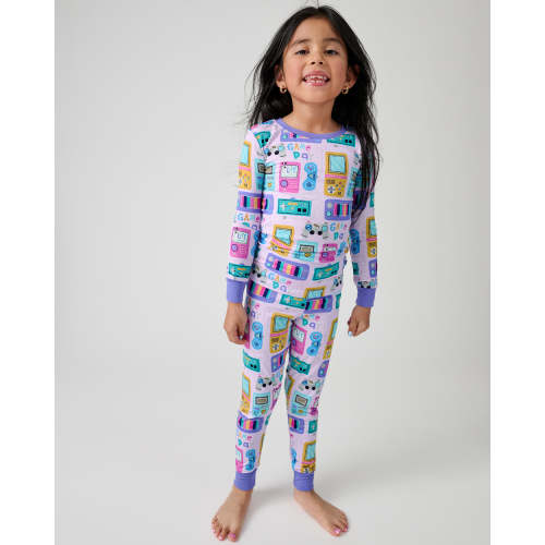 Purple Game On Two-Piece Pajama Set | Little Sleepies