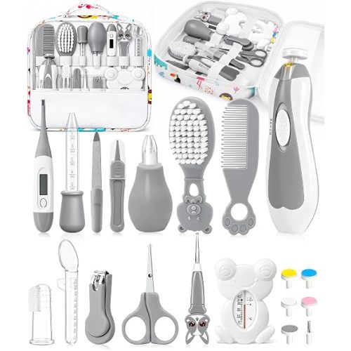 Baby Grooming Kit with Electric Nail Trimmer, Newborn Essentials