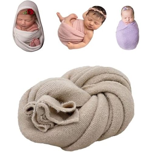 Newborn Photography Stretch Wrap Baby Photo Knitted Blanket Photo Shoot Props Swaddle for Boys Girls