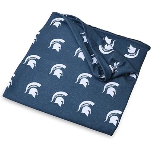 Three Little Anchors Michigan State University Knit Swaddle Blanket – Officially Licensed Soft Stretchy Baby Swaddle for Newborns & Infants – Premium Jersey Knit for Spartans Fans