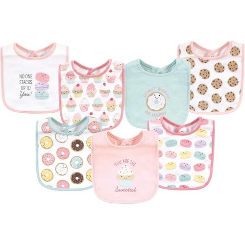 Hudson Baby Unisex Baby Cotton Bibs, Sweetest Cupcake, One Size