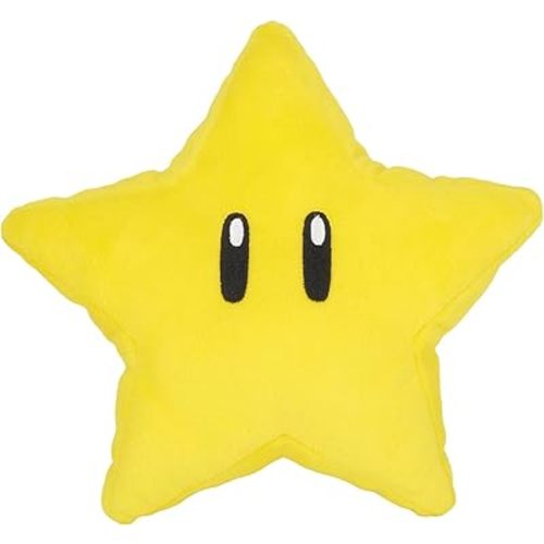 Little Buddy 1823 Super Mario All Star Collection Super Star 6" Plush,Yellow