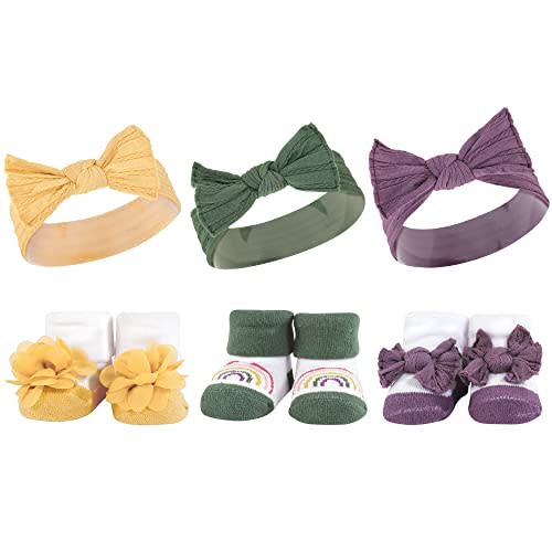 Hudson Baby Girl's Headband and Socks Giftset