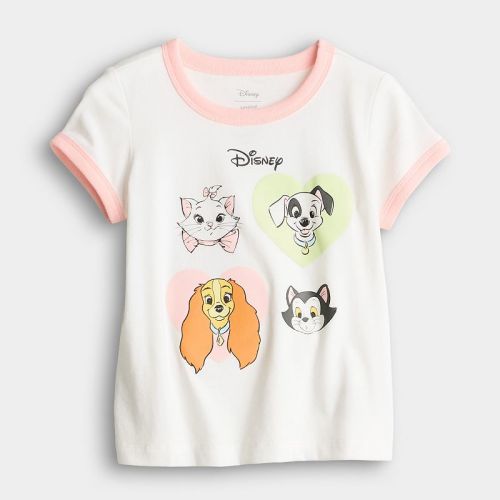 Baby & Toddler Girl Jumping Beans® Disney's Marie, Patch, Lady & Figaro Graphic Ringer Tee