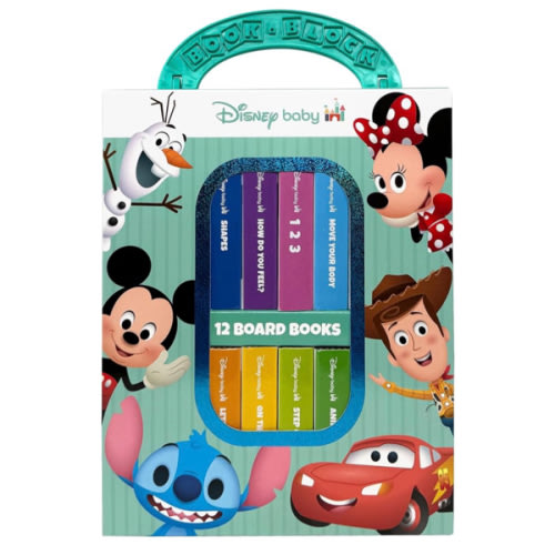 Disney Baby Mickey Mouse, Minnie, Toy Story and More! - My First Library 12 Board Book Set - First Words, Shapes, Numbers, and More! Baby Books - PI Kids