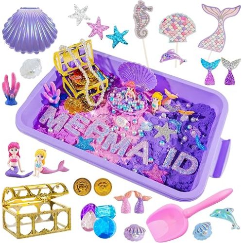 Bbiamsleep Mermaid Sensory Bin, Mermaid Sensory Kit for Birthday Party