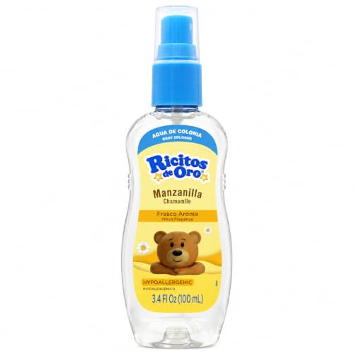 Ricitos de Oro Baby Body Cologne | Chamomile Manzanilla, Hypoallergenic & Alcohol Free, Fresh Fragrance for Baby, 3.4 Fl Oz