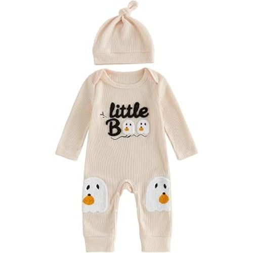Kavousa Newborn Baby Boy Halloween Outfit Infant Romper Jumpsuit With Hat