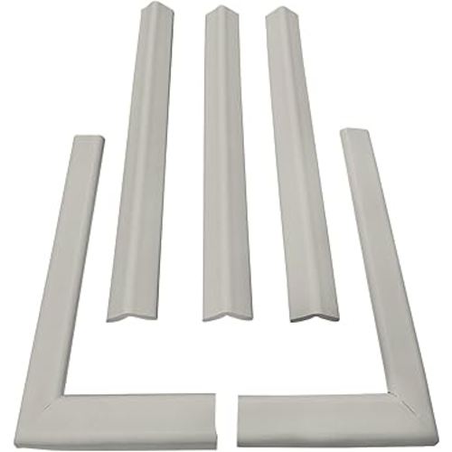 Cardinal Gates KEPK Large Hearth Pad Kit - Fireplace Baby Proofing - Adhesive Backed Fireplace Bumpers for Babies - 12.5 Feet of Padding with 3 Straight Pieces & 2 Corners - Made in The USA - Taupe