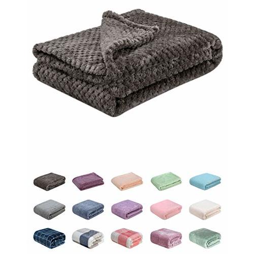Fuzzy Blanket or Fluffy Blanket for Baby, Soft Warm Cozy Coral Fleece Toddler, Infant or Newborn Receiving Blanket for Crib, Stroller, Travel, Decorative (28Wx40L, XS-Eagle Grey)