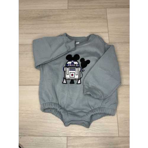 Embroidered R2-D2 Mickey Bubble Romper – Star Wars Disney Baby Outfit | Personalized Baby Gift