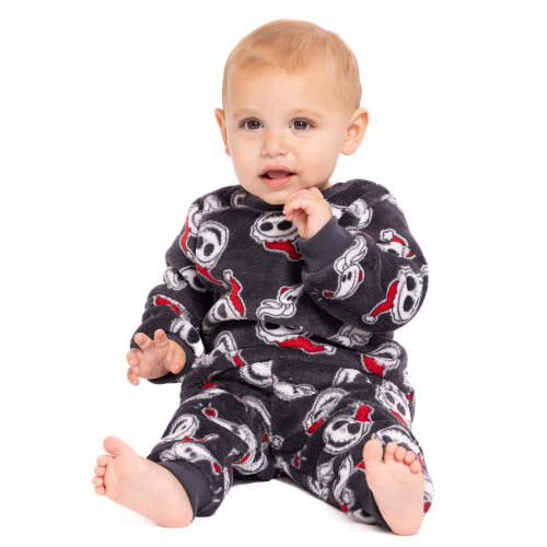 Nightmare Before Christmas Unisex Baby Print Plush Top and Pants Set, 2-Piece, Sizes Newborn-24M