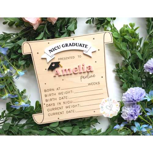 NICU Graduate,  nicu sign for Hospital, nicu warrior gift,Hi My Name Is,Newborn Photo Prop, Baby Boy Birth Sign,Sign For New Baby,