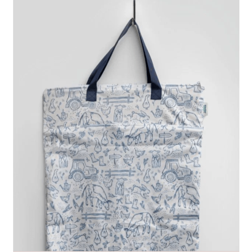 Large Zipper Hanging Wet Bag, Laundry Bag with Handles