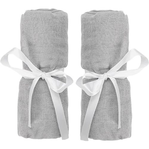 Newton Baby Fitted Sheets for Compact Travel Crib & Play Yard Floor Pad (2-Pack) - Ultra-Breathable, Washable and Ultra-Soft, 100% Cotton, 34" x 48", Grey