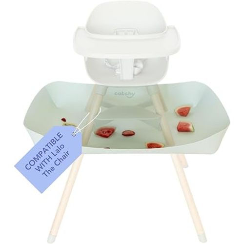 CATCHY -Food Catcher- Compatible with Lalo The Chair High Chair +11 Other High Chairs -Highchair Sold Separately- Baby & Toddler Food & Mess Catcher -Premium Linen Inspired- Under High Chair Accessory