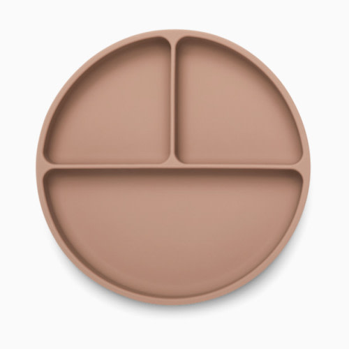 AEIOU Suction Divided Plate - Clay