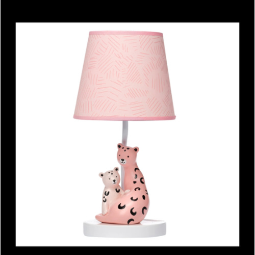 Enchanted Safari Pink Leopard Lamp with Shade & Bulb – Lambs & Ivy