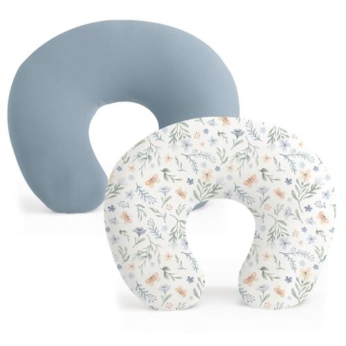 Konssy 2 Pack Nursing Pillow Covers, Soft Stretchy Cover for Breastfeeding