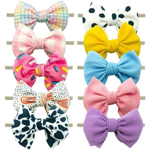Baby Nylon Headbands Hairbands Hair Bows Elastics for Baby Girls Newborn Infant Toddler Child Hair Accessories…
