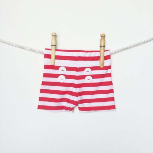 Red and White Stripe Baby Swim Trunks, Boys Swimwear, Baby Swimwear, Baby Swimsuit, Boy Swim Trunks, Baby Swim Shorts, Boys Swimmers