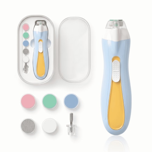 ZNQPLF Baby Nail File, Baby Nail Trimmer Electric Grooming Kit, Infant Nail File Electric with LED Light, USB-c Rechargeable