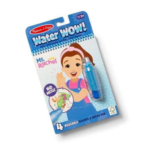 Melissa & Doug Ms. Rachel Water WOW! Color-Reveal Pad Early Learning Toy: Plastic Watercolor Paint Brush Pad