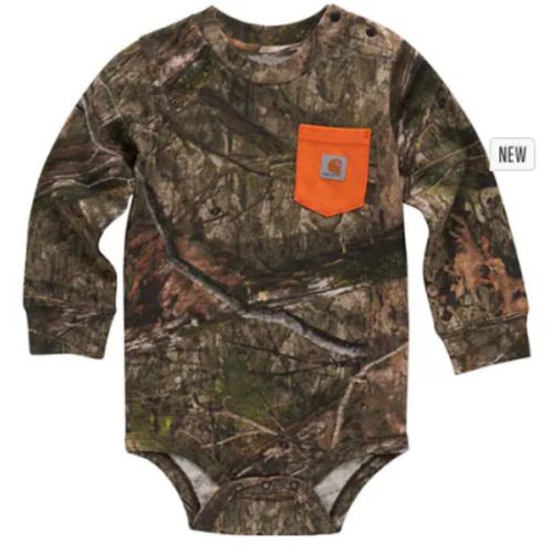 Boys' Long Sleeve Mossy Oak® Camo Pocket Bodysuit (Baby) | Graphics Collection | Carhartt