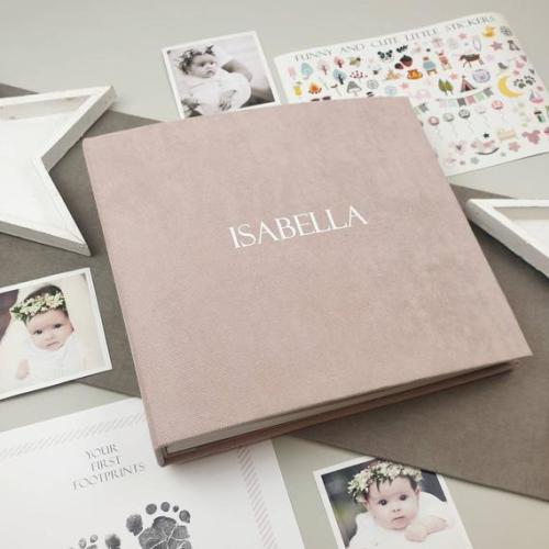 First Year Baby Memory Book as Modern Baby Shower Gift Dusty - Etsy