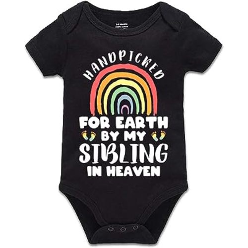 Hand Picked for Earth by My Sibling in Heaven Baby Bodysuit Unisex Infant Long Leeve Onesie