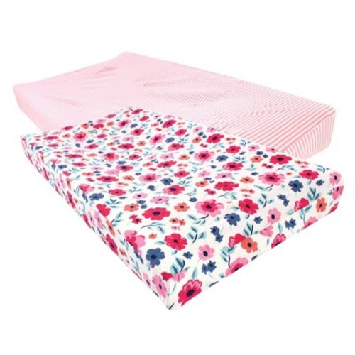 Touched by Nature Girls Organic Cotton Changing Pad Cover, Garden Floral, One Size